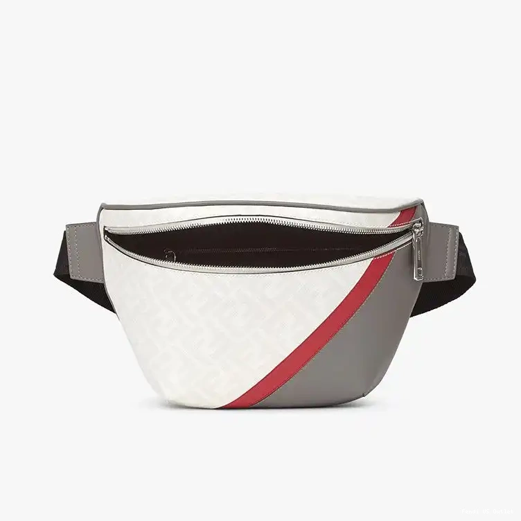 Cheap HOT White FF In Motif Bag Fabric Belt Fendi Red 0522